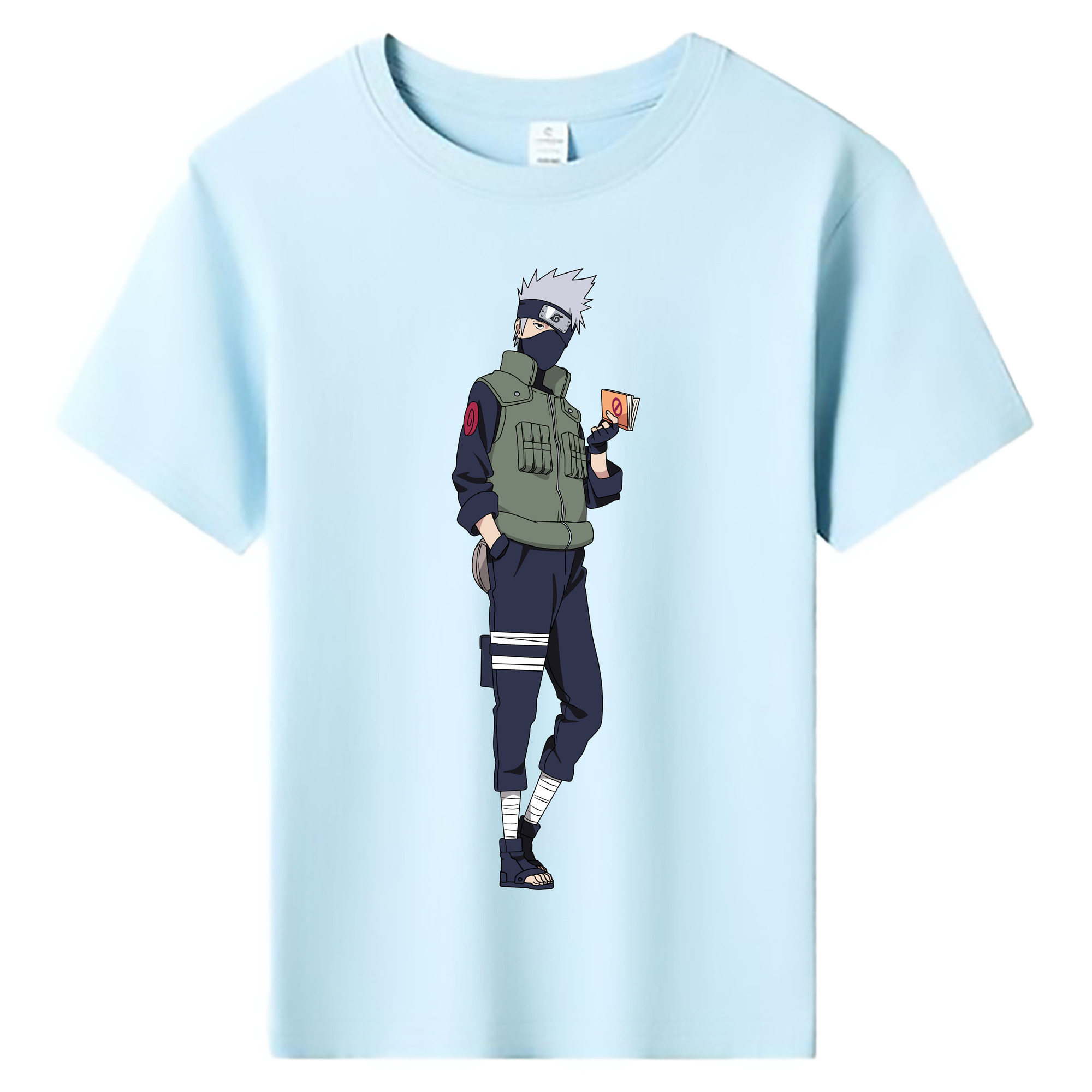 （画像用） NARUTO -ナルト- はたけ カカシ Hatake Kakashi 綿100％キッズTシャツ（フロントプリント）
